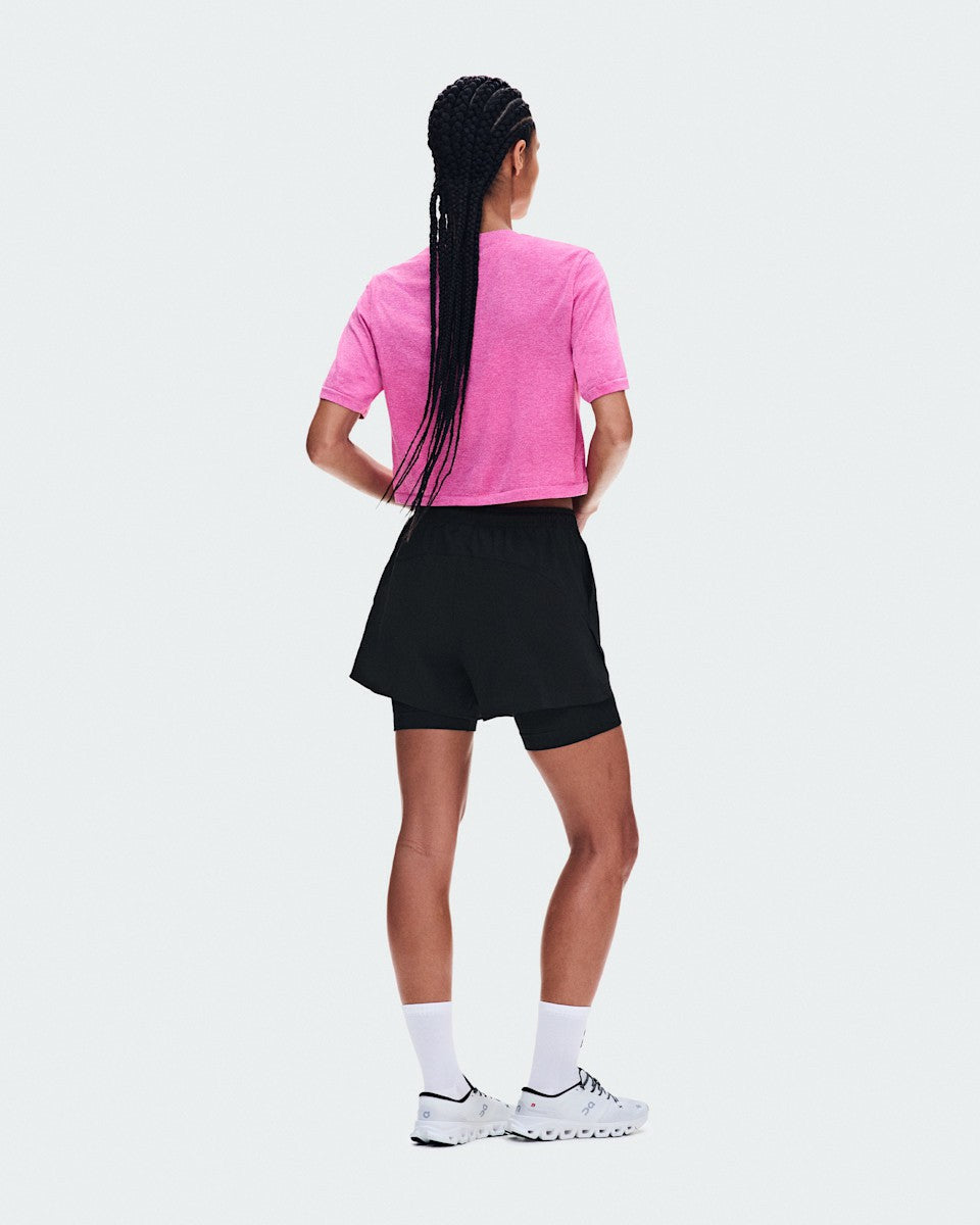 On United States Top Pick / Women's Train Flex-T Crop - Bubblegum Heather