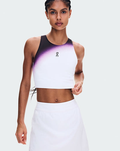 On United States Premium / Women's Court Crop Top Swing - White/Cassis