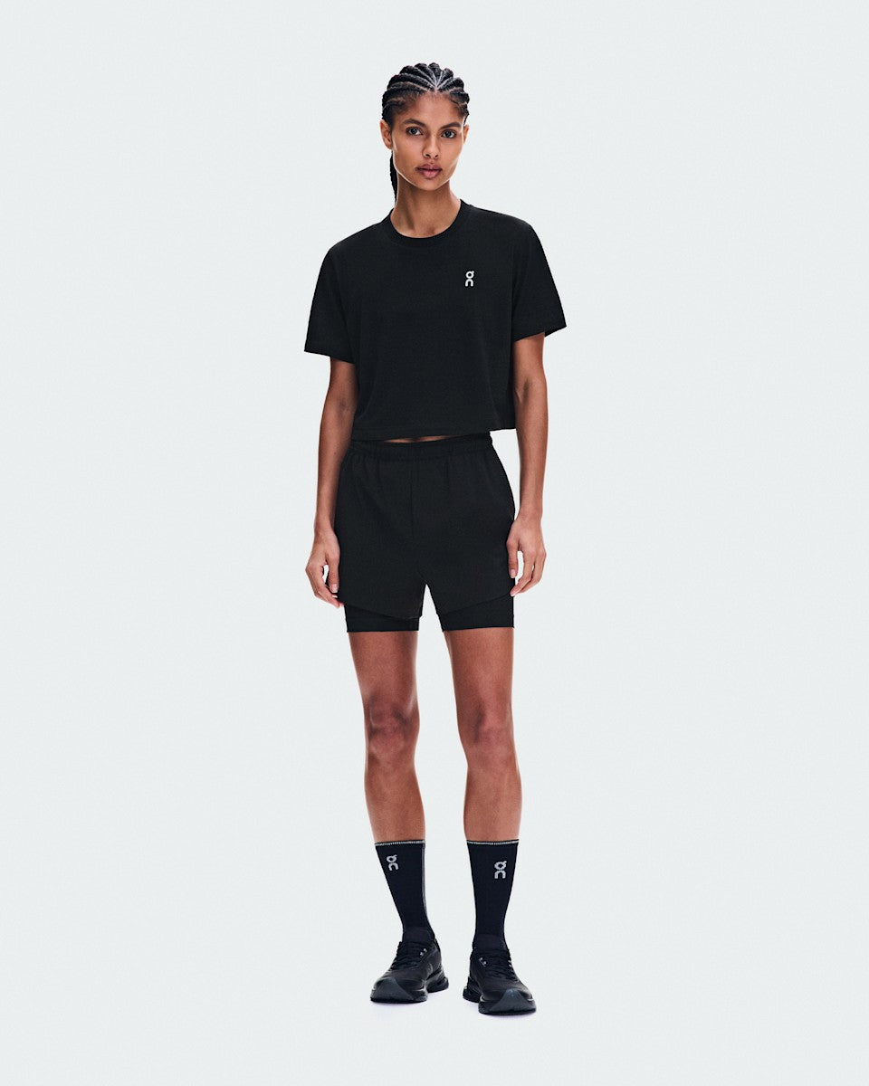 On United States Premium / Women's Train-T Crop - Black