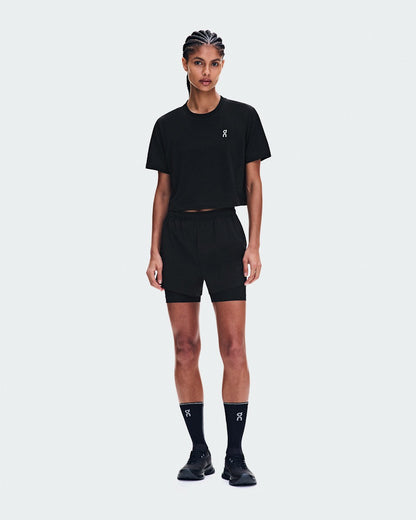 On United States Premium / Women's Train-T Crop - Black