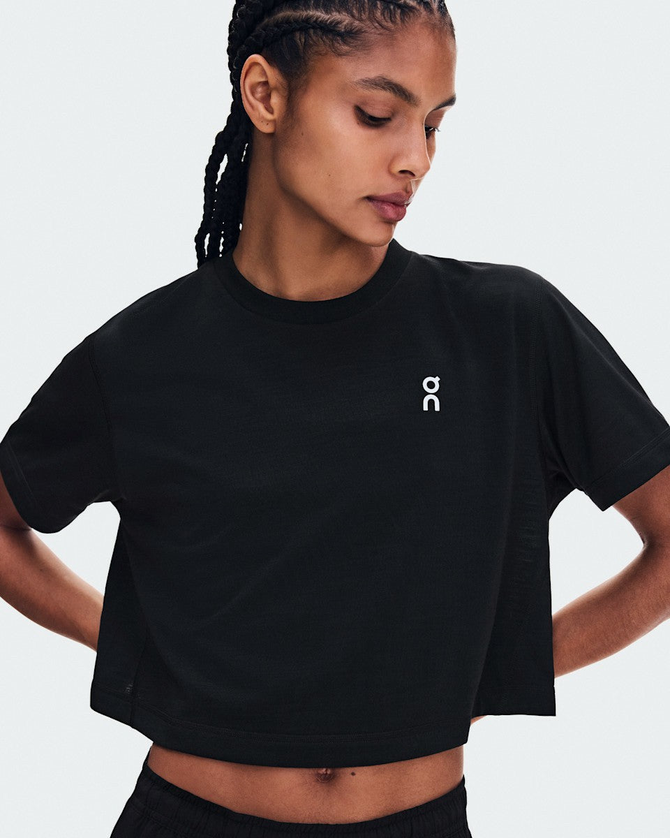 On United States Premium / Women's Train-T Crop - Black