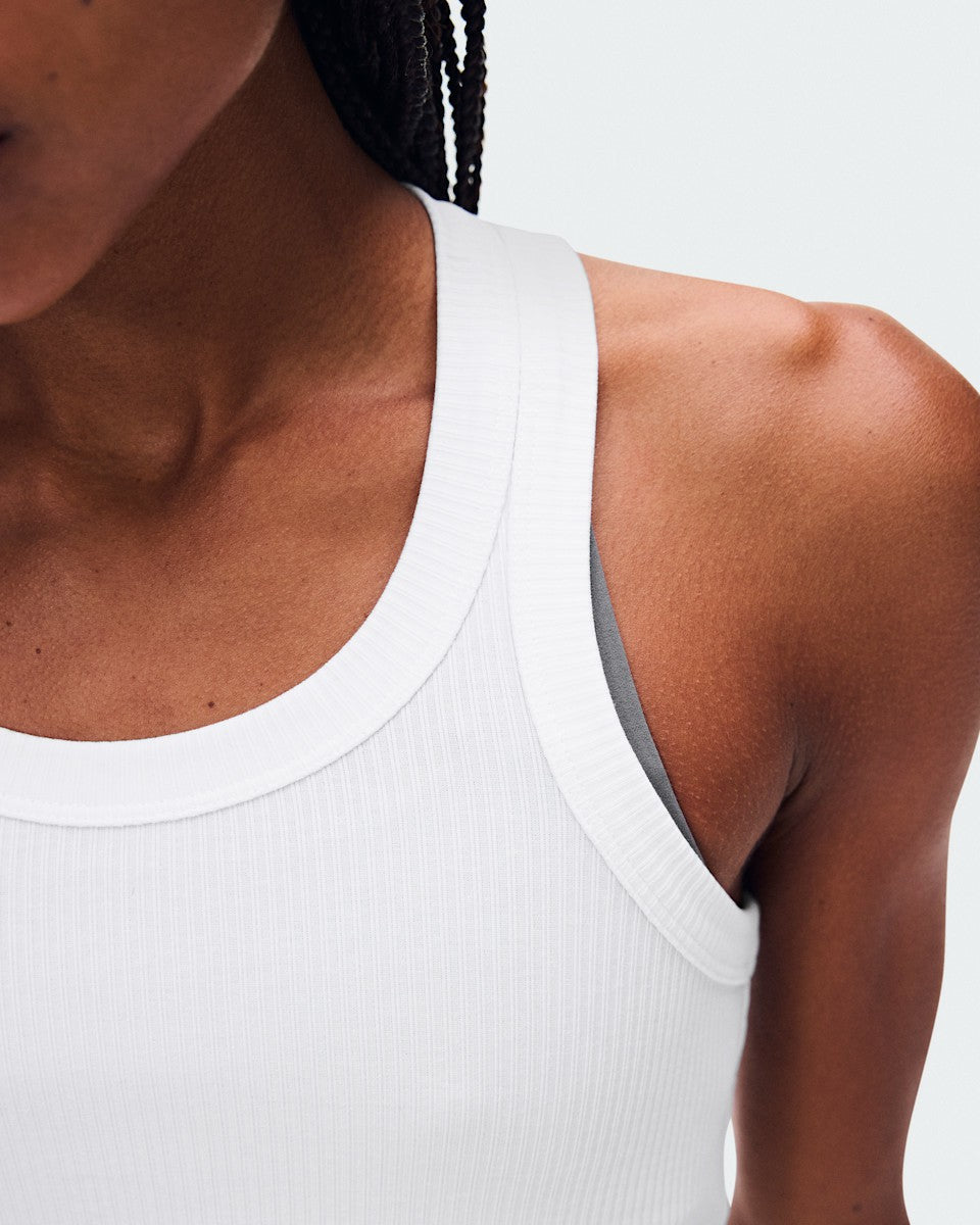On United States New / Women's All-Day Ribbed Tank - White