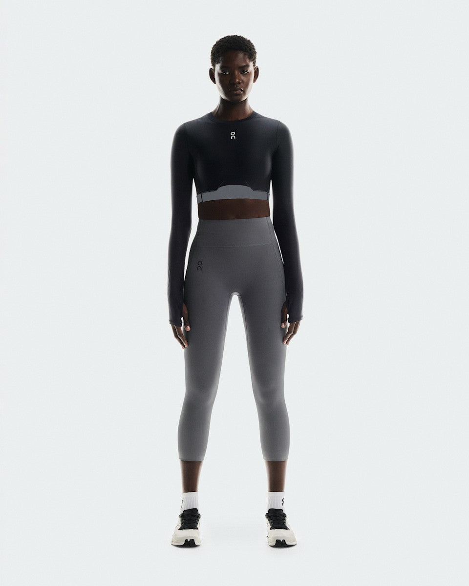 On United States Popular / Women's Train Long Sleeve Crop - Black