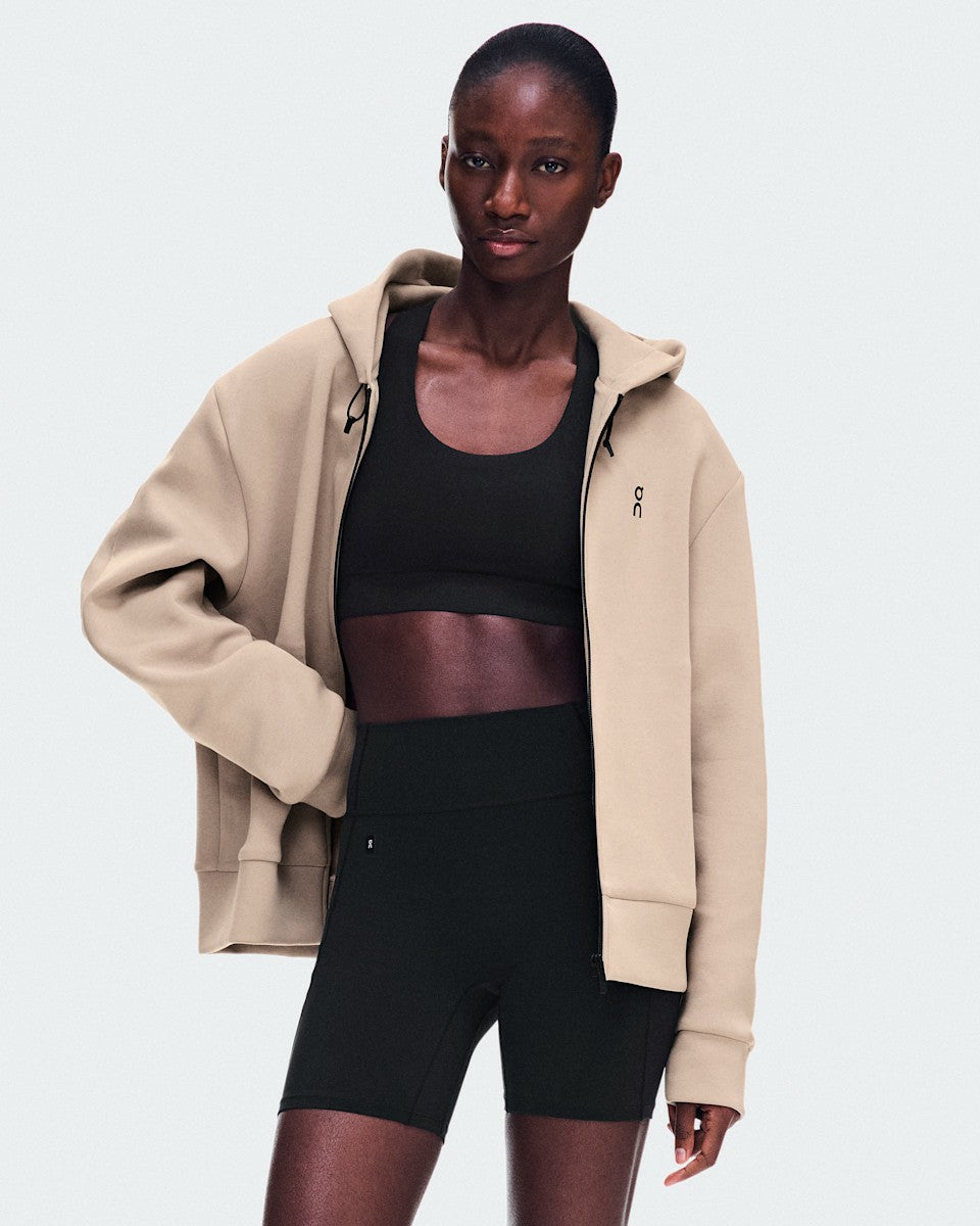 On United States Essential / Women's Focus Tech Zip Hoodie - Desert