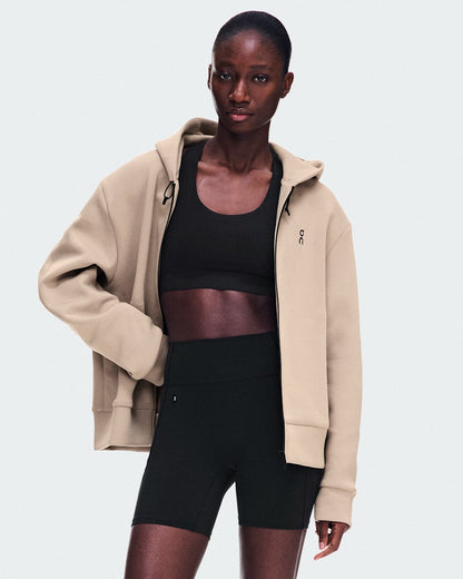 On United States Essential / Women's Focus Tech Zip Hoodie - Desert