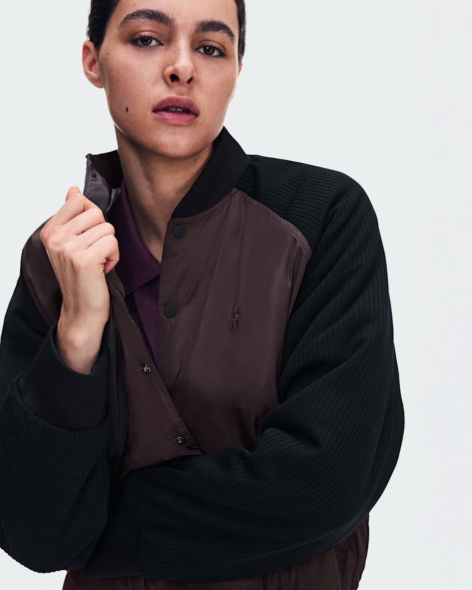 On United States Everyday / Women's Courtside Bomber - Mulberry/Black