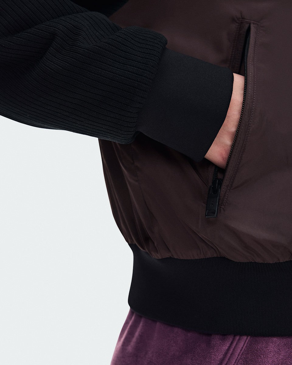 On United States Everyday / Women's Courtside Bomber - Mulberry/Black