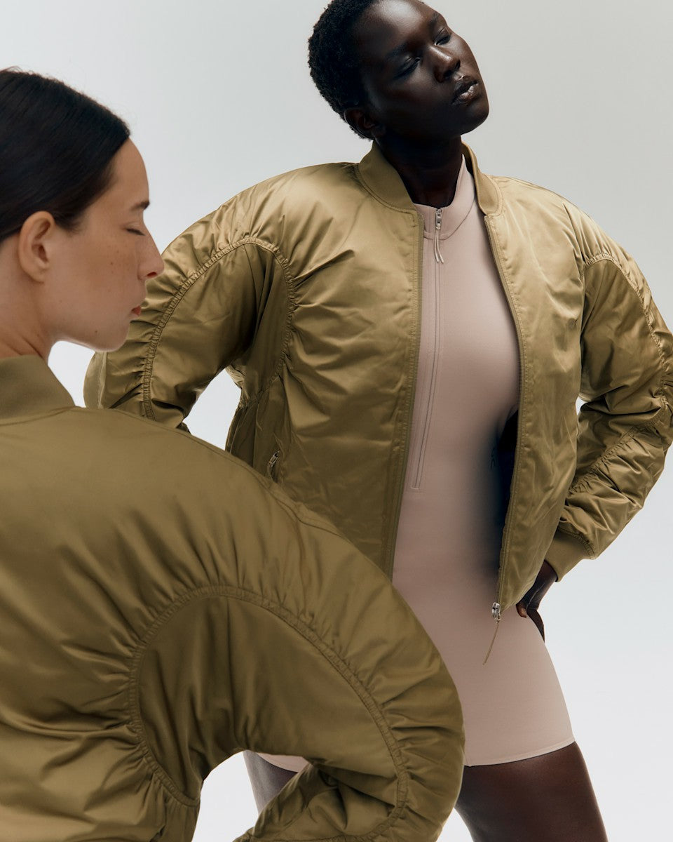 On United States Best Seller / Women's Bomber Jacket - Nutmeg