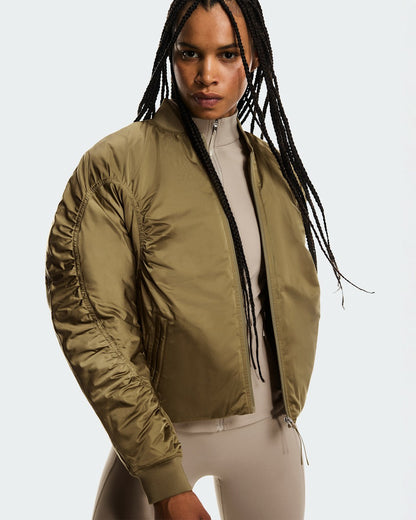 On United States Best Seller / Women's Bomber Jacket - Nutmeg
