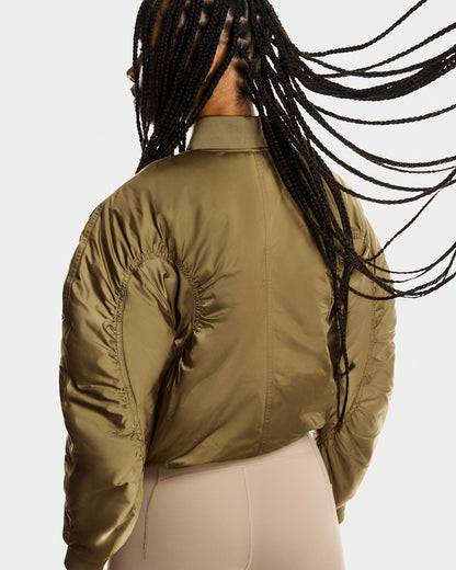On United States Best Seller / Women's Bomber Jacket - Nutmeg