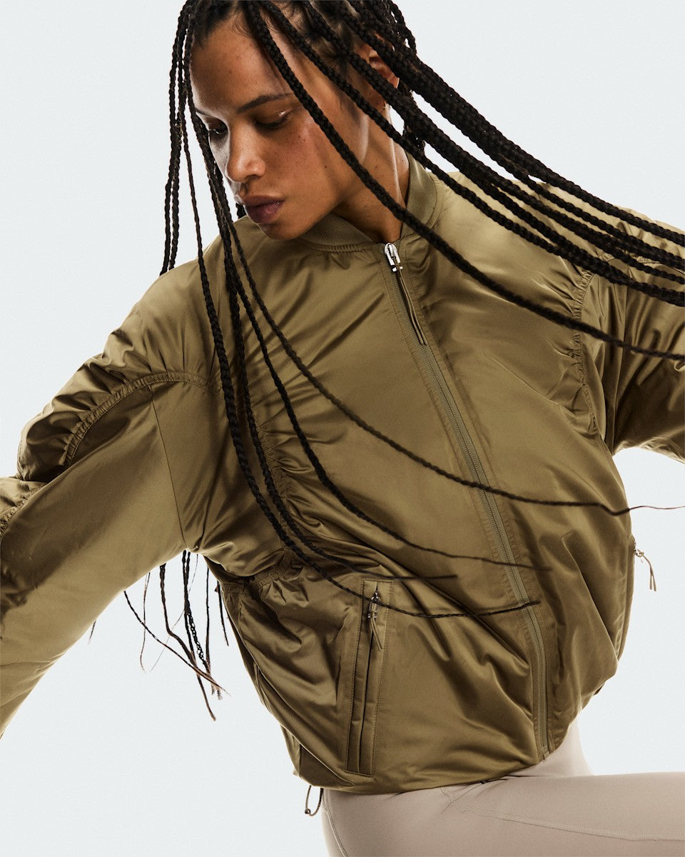 On United States Best Seller / Women's Bomber Jacket - Nutmeg