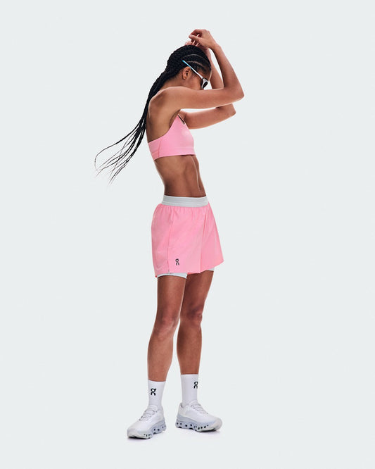 On United States Smart Buy / Women's 3" Performance 2/1 Shorts - Magnolia/Glacier
