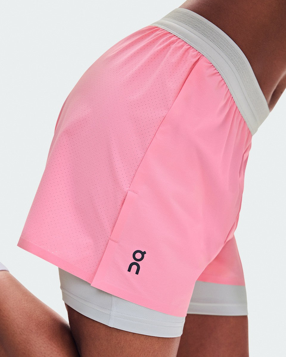 On United States Smart Buy / Women's 3" Performance 2/1 Shorts - Magnolia/Glacier