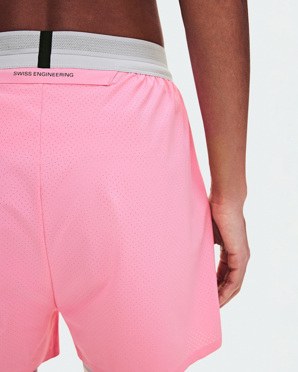 On United States Smart Buy / Women's 3" Performance 2/1 Shorts - Magnolia/Glacier