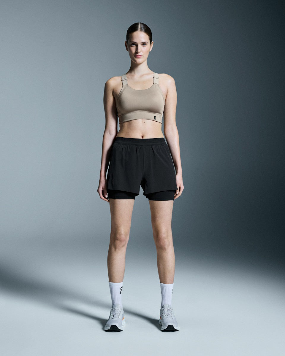 On United States Smart Buy / Women's 3" Performance 2/1 Shorts - Black