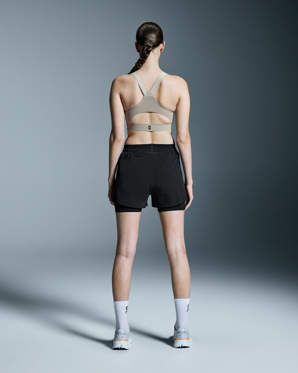 On United States Smart Buy / Women's 3" Performance 2/1 Shorts - Black