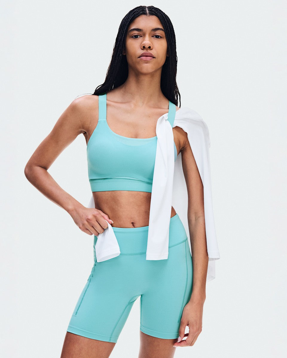 On United States Signature / Women's Performance Tights Short - Aquamarine