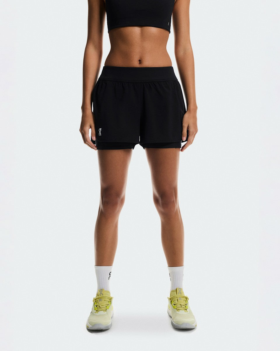 On United States Exclusive / Women's 3" Court Shorts 2-in-1 - Black