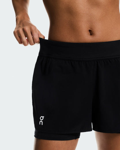On United States Exclusive / Women's 3" Court Shorts 2-in-1 - Black