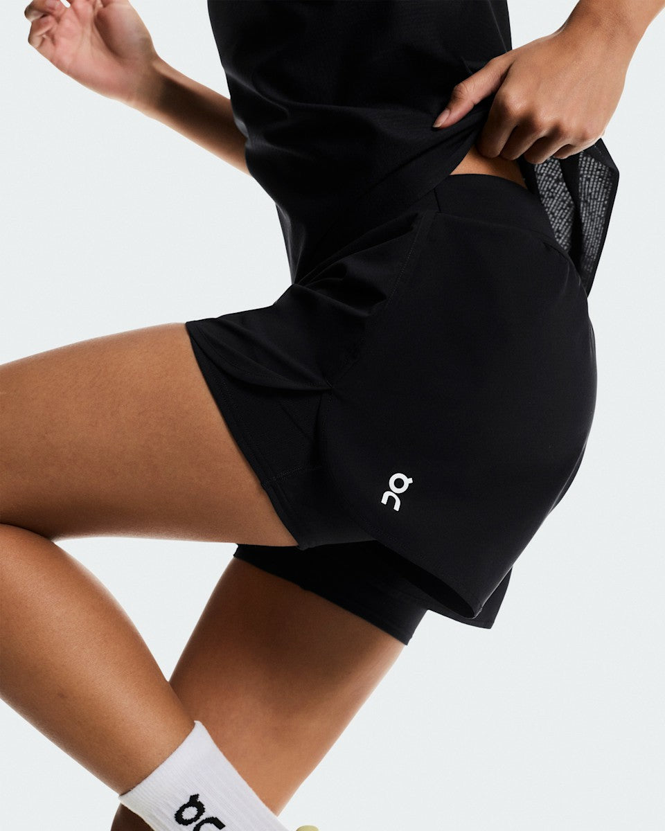 On United States Exclusive / Women's 3" Court Shorts 2-in-1 - Black