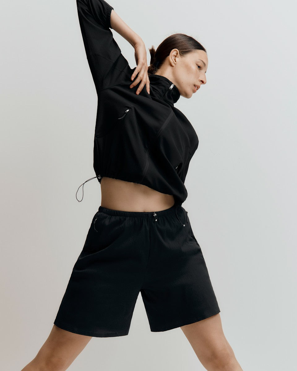 On United States Popular / Women's Track Shorts - Black