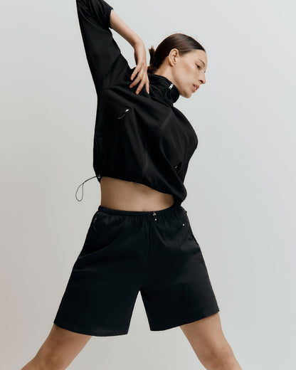On United States Popular / Women's Track Shorts - Black