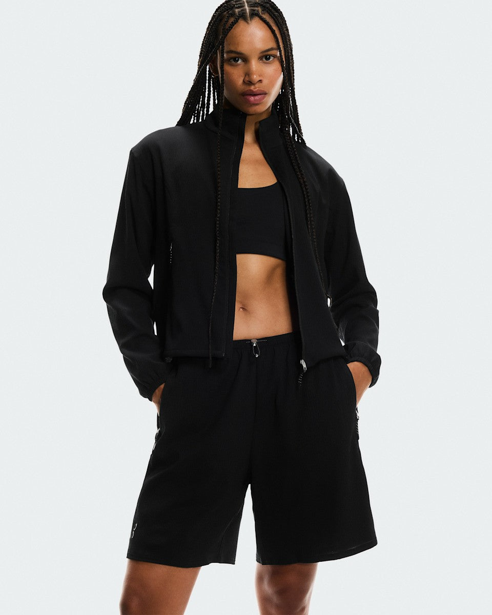 On United States Popular / Women's Track Shorts - Black