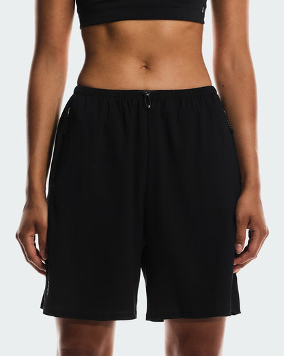 On United States Popular / Women's Track Shorts - Black