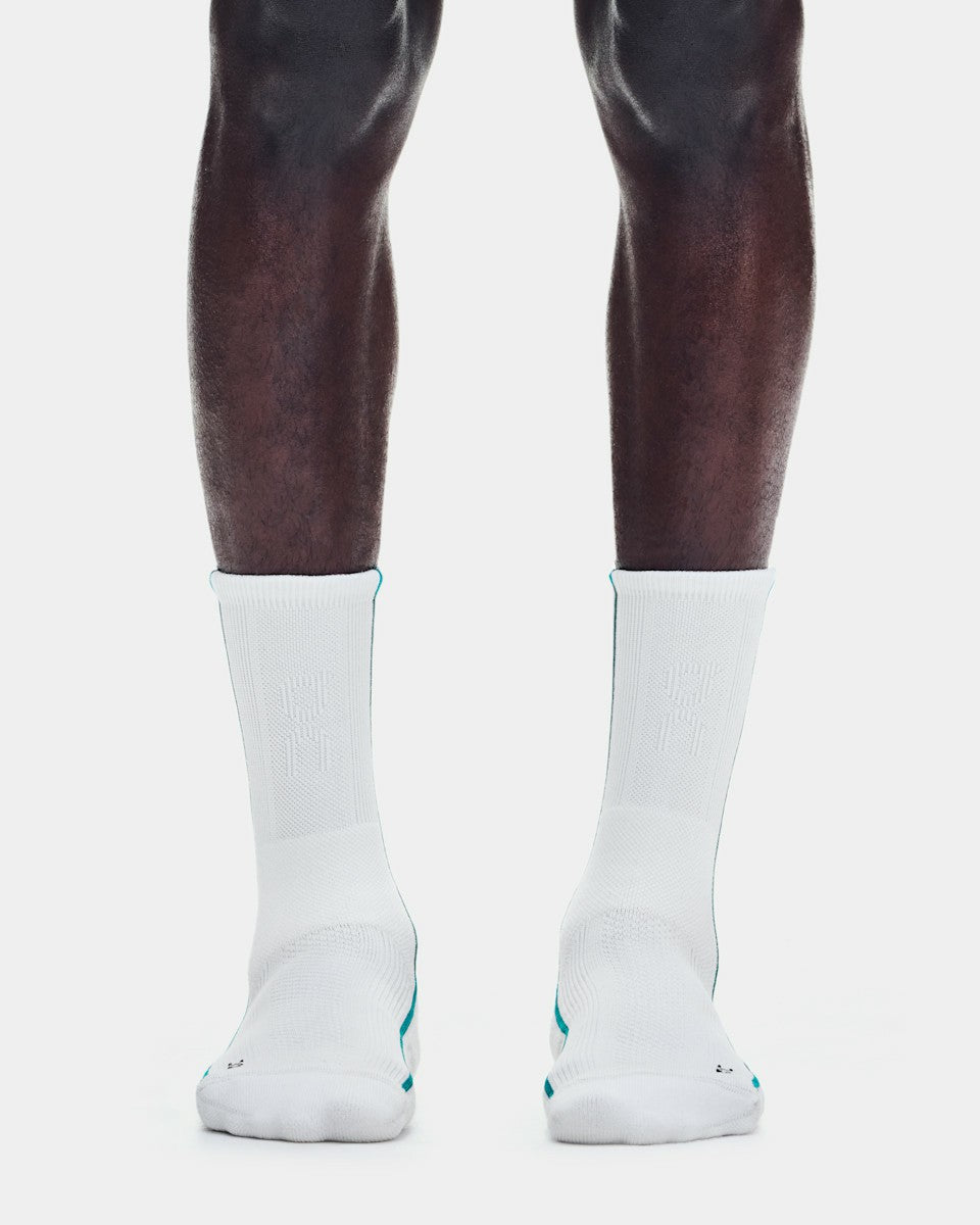 On United States Essential / Court Sock High - White/Neem