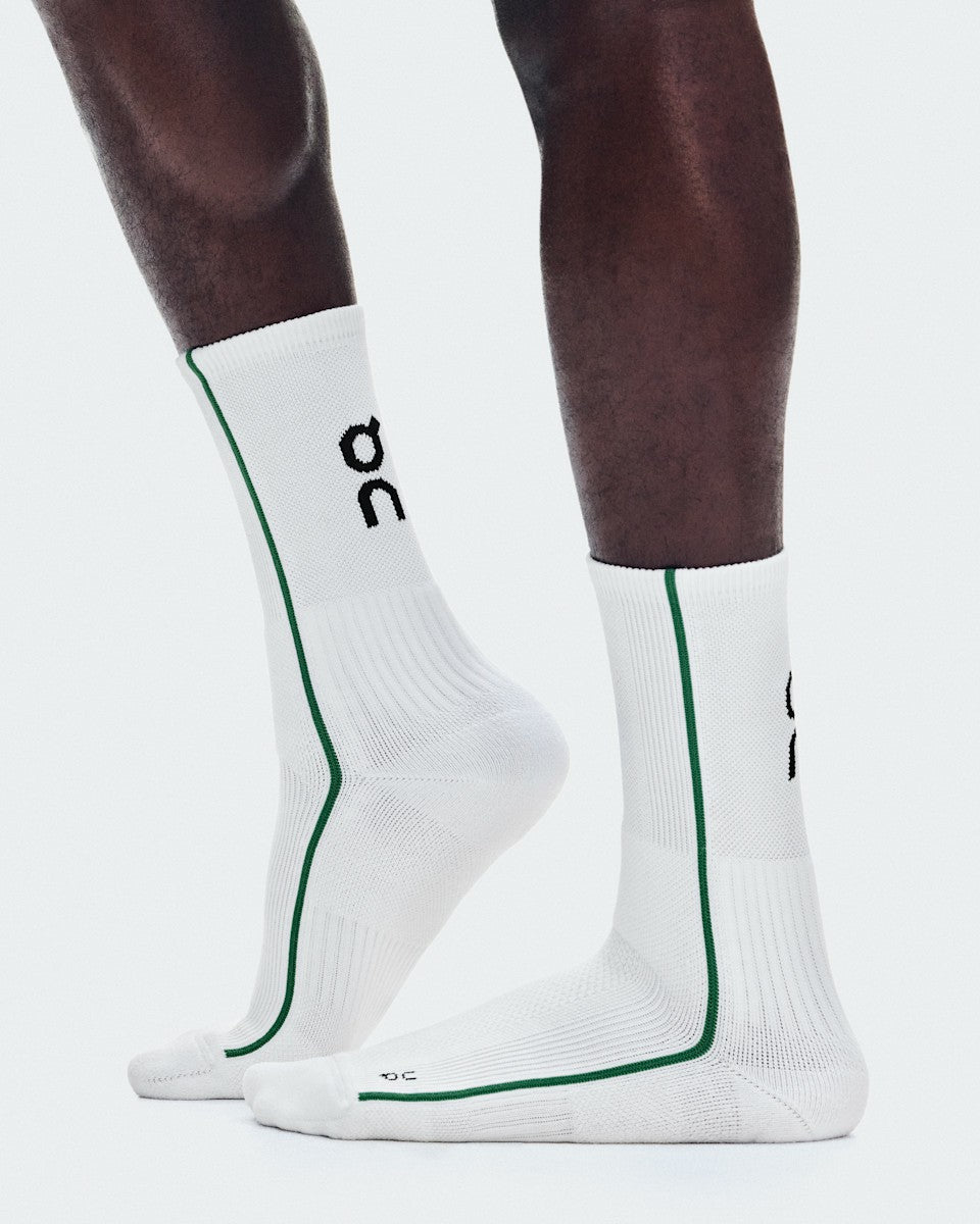On United States Essential / Court Sock High - White/Neem