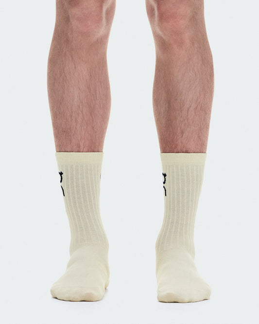On United States New / Logo Sock High 3P - Hare/Brume