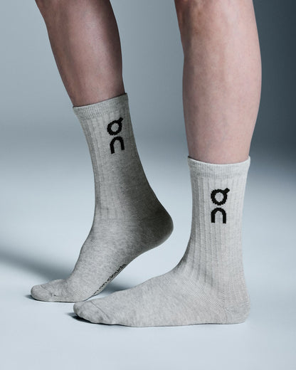 On United States Essential / Logo Sock High 3P - Heather Gray