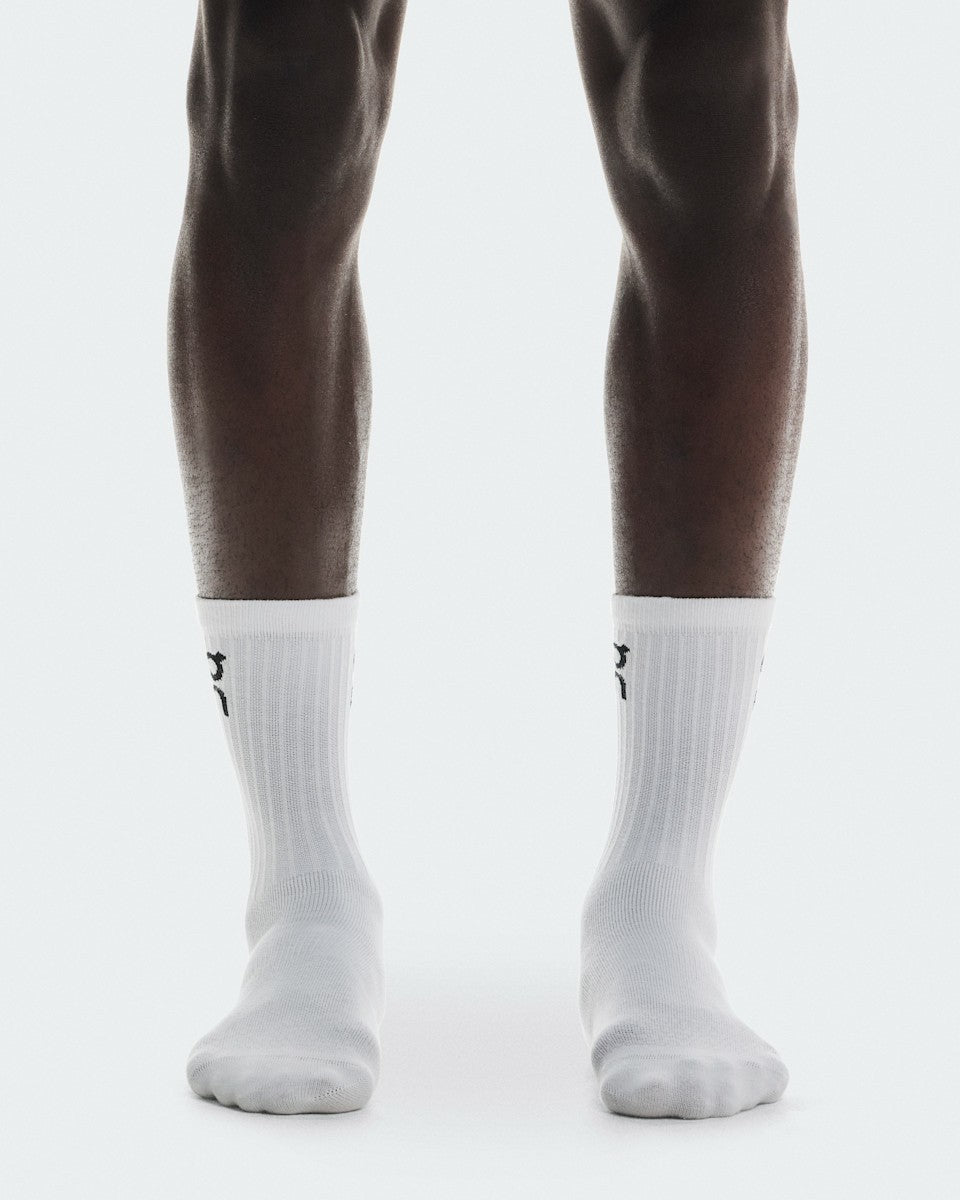 On United States Hot Sale / Logo Sock High 3P - White