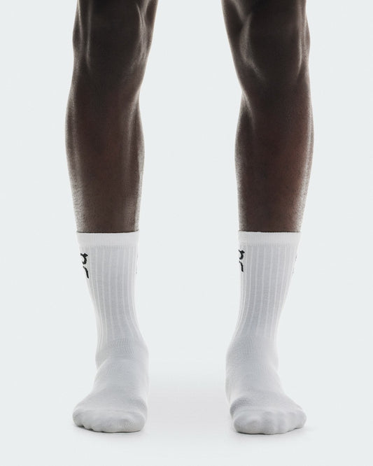 On United States Hot Sale / Logo Sock High 3P - White