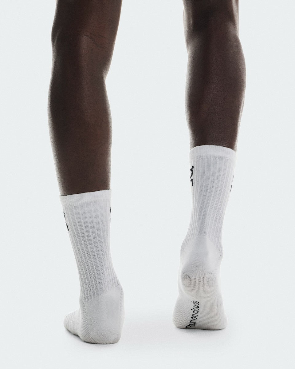 On United States Hot Sale / Logo Sock High 3P - White