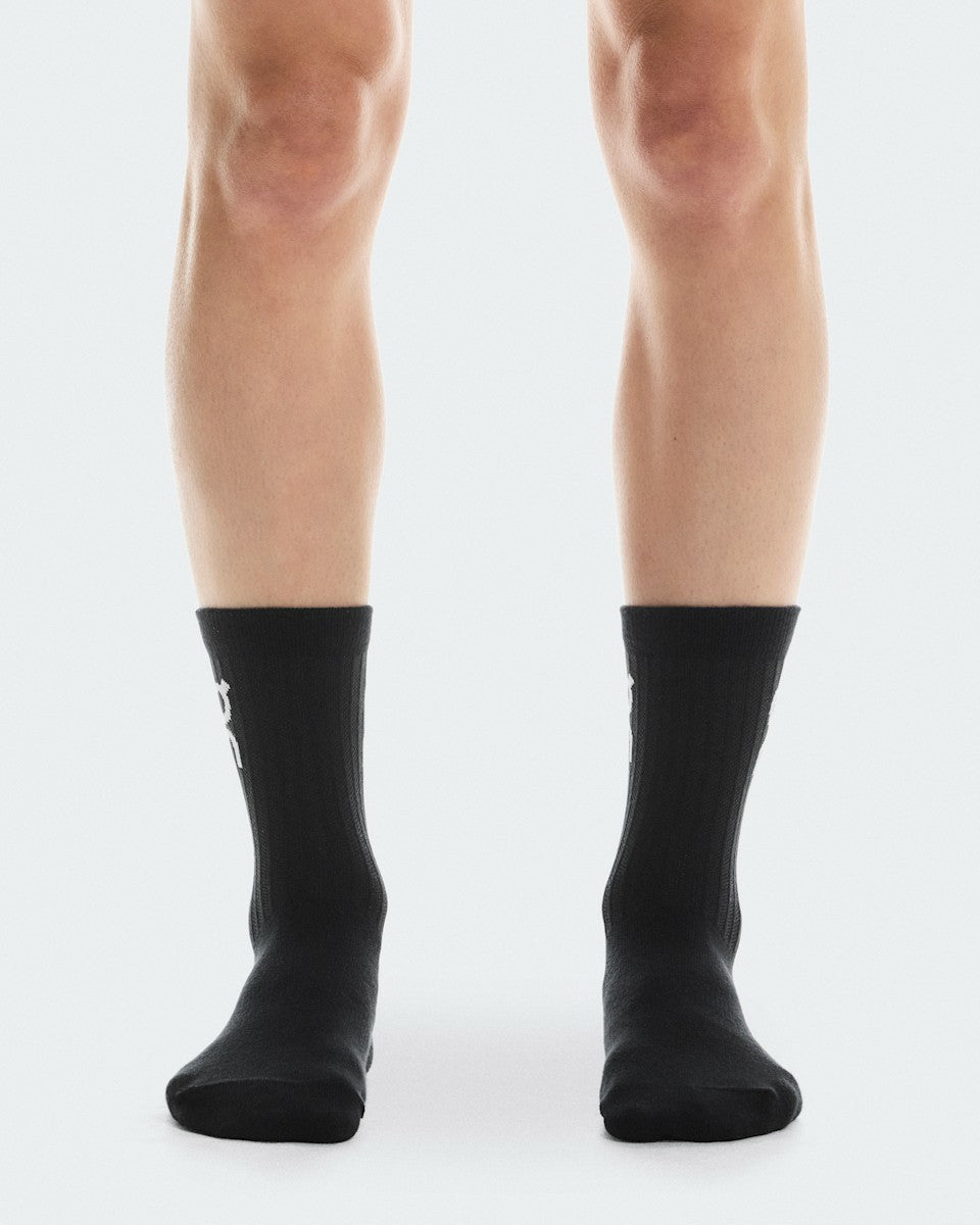 On United States Hot Sale / Logo Sock High 3P - Black