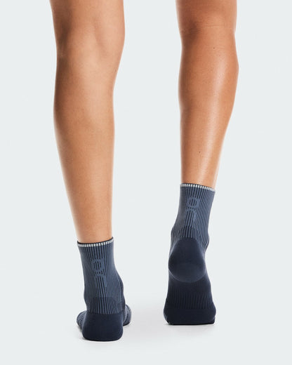 On United States Recommended / Performance Run Sock Mid - Navy/Navy