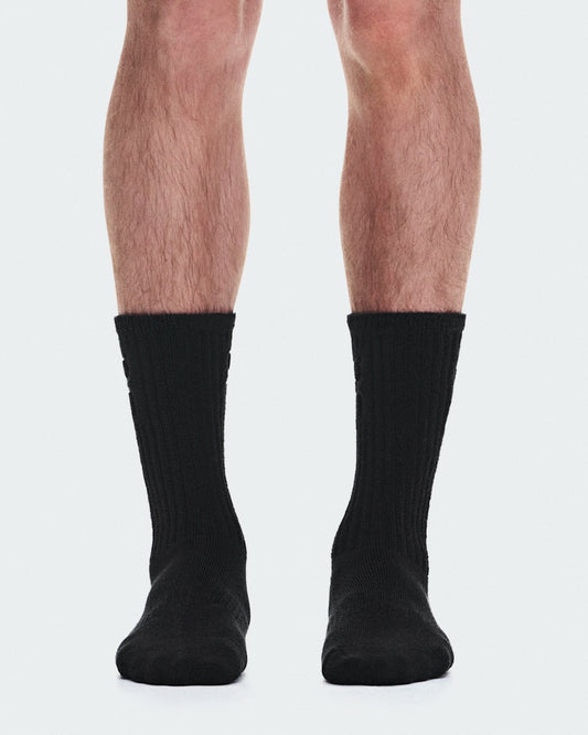 On United States Discount / Terry Sock High - Black