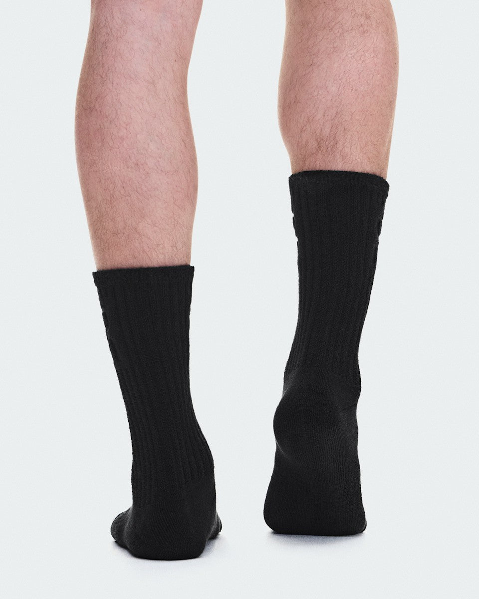 On United States Discount / Terry Sock High - Black