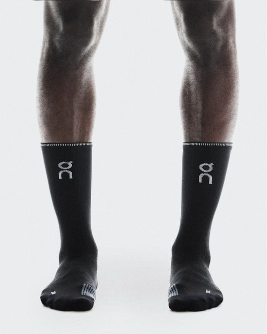 On United States Premium / Performance Run Sock High - Black/Eclipse