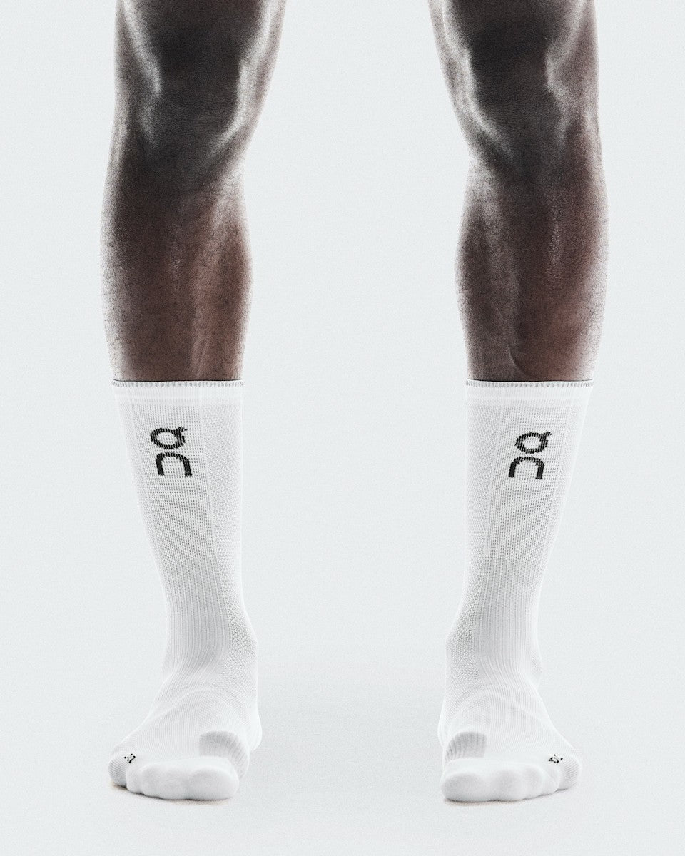 On United States Signature / Performance Run Sock High - White/Glacier