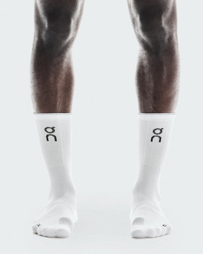 On United States Signature / Performance Run Sock High - White/Glacier