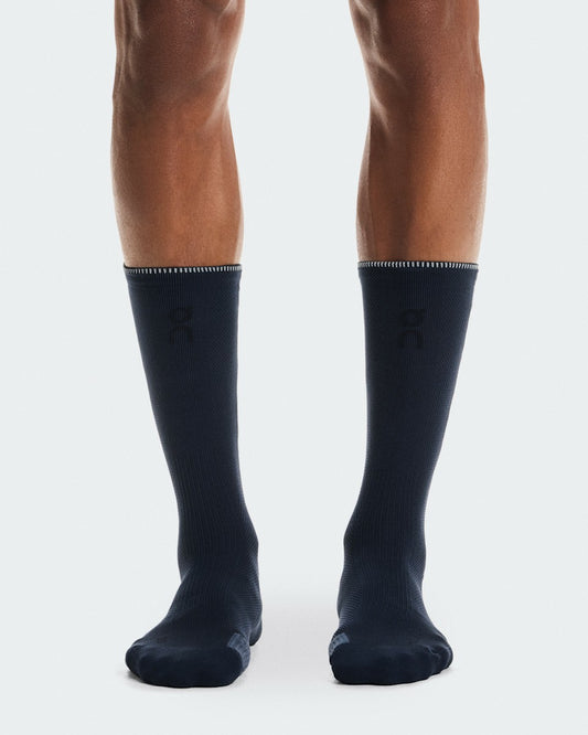 On United States Premium / Performance Run Sock High - Navy/Navy