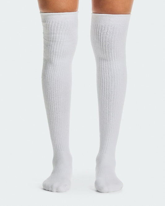 On United States Deals / Terry Sock Knee High - White