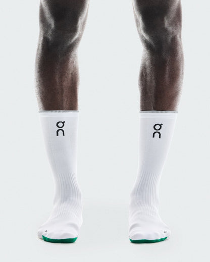 On United States Premium / Elite Run Sock High - White/Ivory