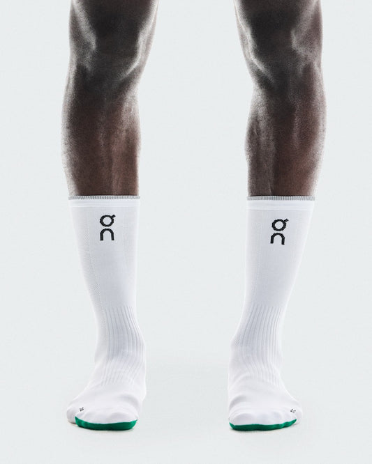 On United States Premium / Elite Run Sock High - White/Ivory