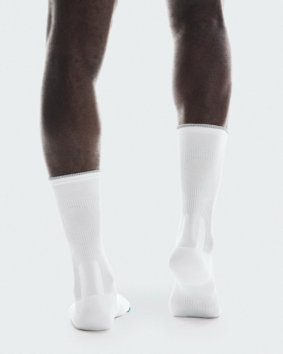 On United States Premium / Elite Run Sock High - White/Ivory