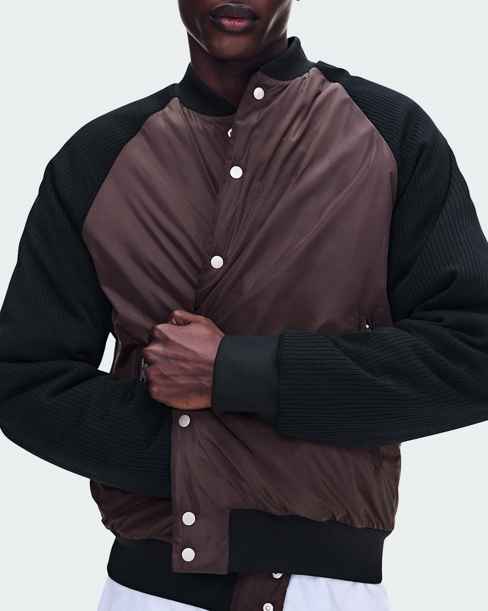 On United States Premium / Men's Courtside Bomber - Mulberry/Black