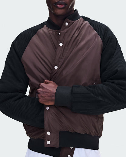 On United States Premium / Men's Courtside Bomber - Mulberry/Black