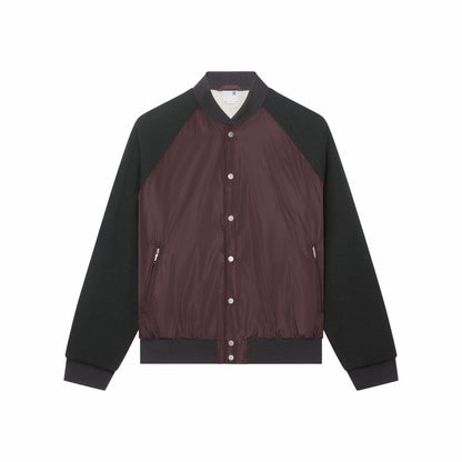 On United States Premium / Men's Courtside Bomber - Mulberry/Black